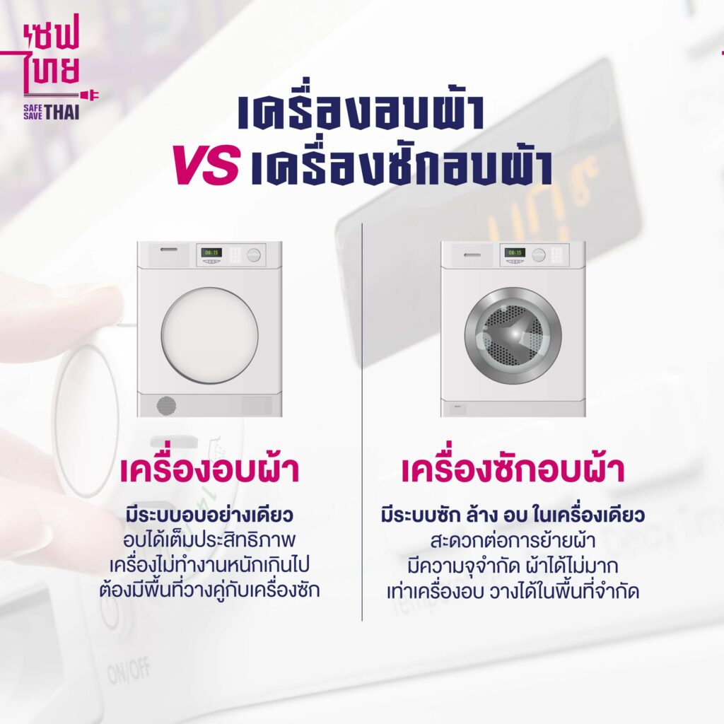 เครื่องอบผ้า VS เครื่องซักอบผ้า ประเภทไหนดีกว่ากัน