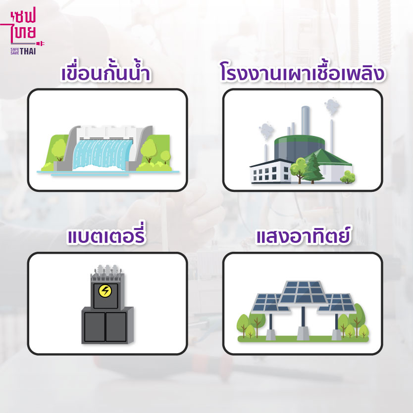 ไฟฟ้ามาจากไหนได้บ้าง