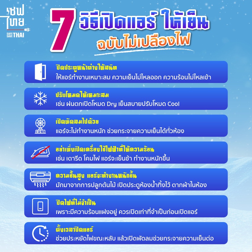 วิธีปรับแอร์ให้เย็น